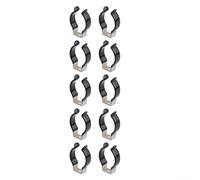 Micpointik Lot de 10 pinces à ressort en acier inoxydable avec caoutchouc - Base étroite pour un maintien ferme des outils - Idéal pour le garage et l'atelier - Lot de 10 pinces à ressort ouvertes