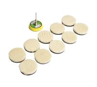Micpointik Lot de 11 tampons de polissage en laine de 5,1 cm pour | Capuchons de polissage et plateau de support avec adaptateur, fixation , pour polir voiture, verre, meubles et céramique