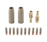 Micpointik Lot de 14 buses de protection pour brûleur de soudure 15AK en aluminium et cuivre, résistant à la chaleur avec élimination efficace des scories, buses de gaz Airless de 0,8 mm pour travaux