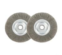 Micpointik Lot de 2 brosses métalliques ondulées de 12,7 cm en acier inoxydable pour meuleuse d'angle, ébavurage, élimination de la rouille, polissage, travail des métaux, prise de 16 mm