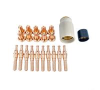 Micpointik Lot de 22 brûleurs à coupe plasma 80 A avec buses électrodes, cartouche de démarrage, capuchon de protection pour dynamique thermique pour SL60 WS PK22 Kit de rechange 9-8215 9-8211 9-8213