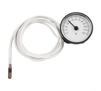 Micpointik Pour thermomètre à cadran avec tube capillaire en laiton de 144 cm, jauge de température mécanique de 0 à 120 degrés pour eau chaude, piscine, bassin à poissons, réfrigérateur, appareil