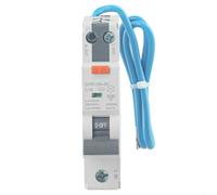 Micpointik RCBO Fusible automatique 1P+N 30mA 6kA Disjoncteur FI avec protection contre les surcharges et les courts-circuits pour la maison Système solaire pour camping-car 230 V Gris GYR10N-50 (40 A