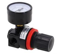 Micpointik Régulateur d'air comprimé avec manomètre 1/4" NPT raccord réglable 0,5-8,5 kgf/cm² pour compresseur atelier industriel boîtier robuste en alliage et plastique noir