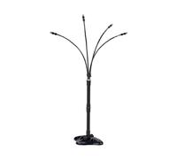 Micpointik Système de brume sur pied pour terrasse et jardin, réglable en hauteur jusqu'à 66 cm, avec 4 buses en laiton et tuyau de 8 m, système de brume rafraîchissant pour barbecue, terrasse
