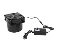 Micpointik Ventilateur d'échappement 120 mm avec régulateur PWM, double roulement à billes 6100 tr/min pour aspiration de fumée de soudure, ventilateur silencieux 12 V CC pour atelier et laboratoire
