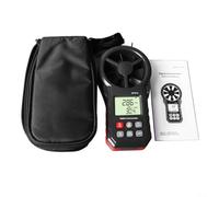 Micpointik WT87A Anémomètre numérique avec écran LCD et température portable pour HVAC et extérieur, noir