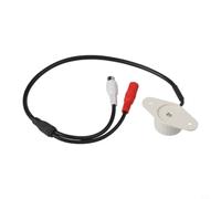 Micro de sécurité en plastique blanc pour entrée audio du système DVR NVR | Corps en plastique blanc, design compact, installation discrète, résistant aux intempéries, pour une construction durable
