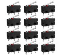 Micro-interrupteur de Fin de Course 3 Miniature à Levier Droit | Raccordement Rapide, Boîtier Pbt et Acier Inoxydable, Bouton-poussoir, pour Câblage Automobile et Projets D’automatisation