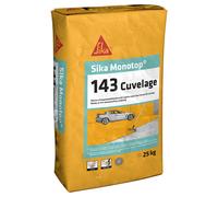 SIKA - Mortier d'imperméabilisation pour travaux de cuvelage - Sika Monotop 143 Cuvelage - Imperméable - Facile à appliquer - Protège les ouvrages contre la pression d'eau - Gris - 25kg