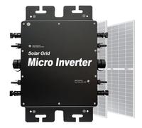 Micro onduleur solaire 2400 W pour systèmes photovoltaïques domestiques, IP67 résistant aux intempéries, équipement de génération distribuée efficace pour l'énergie solaire et éolienne