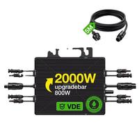 Micro-onduleur solaire, 4 sorties MPPT, surveillance Wi-Fi, câble CA de 2 000 W, 220-240 V
