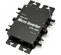 Micro-onduleur Solaire Contrôle WiFi Auto-Refroidissement Onduleur Solaire(Black,2400w)