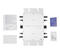 Micro-onduleur Solaire, Micro-onduleur PV étanche IP65, for 2 Panneaux solaires, avec Surveillance Mobile WiFi(1400W)