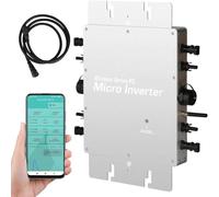 Micro-onduleur Solaire MPPT, Onduleur À Onde Sinusoïdale Pure Étanche IP65 DC vers AC PV, 110 V/220 V for Centrales Électriques Résidentielles Et Commerciales(1400W)