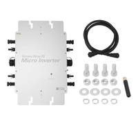 Micro-onduleur Solaire, Onduleur Photovoltaïque Étanche IP65, Identification Automatique 120V/230V Et Convertisseur DC vers AC À Refroidissement Automatique(1400W)