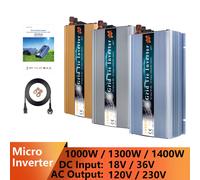 Micro-onduleur solaire pour système d'alimentation solaire, convertisseur à onde sinusoïdale pure MPPT, 1000W, 1300W, 1400W, 10.8-50VDC, 120ylique, 230ylique 1400W-Gold