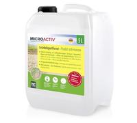 MICROACTIV® Nettoyant Pierre et Anti-Mousse Concentré 1 x 5L - Destructeur de Dépôts Verts, Algues et Lichens pour Terrasse, Mur, Toiture - Formule Autonettoyante Professionnelle