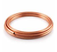 Microbore Tuyau en cuivre flexible spiralé pour installations d'eau/gaz/plomberie et bricolage (6 mm, 10 m)