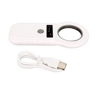 Microchip Scanner, ISO 11784 11785 FDX-B EMID 128 Enregistrements Stockage De Données Télécharger Sur PC Microchip Scanner Reader Handheld Dog Pet Microchip Scanner Tag Reader Pour Chien/Animal(Blanc)