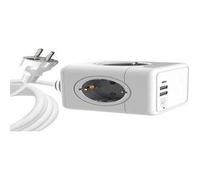 MicroConnect - PowerCube, 4 Schuko outlets, - Barres d'alimentation