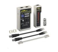 MicroConnect Testeur de câbles réseau RJ-11/12/45 pour CAT 5/6 et ISDN avec indicateurs LEDs, alimentation 9V