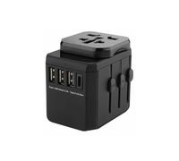 Adaptateur de voyage MicroConnect World 3 ports USB A et 1 port USB-C avec