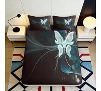 Microfibre Doux Papillon Rêve Fitted Sheet Impression 3D Couverture de Matelas Décor Chambre Cadeau Maison Mariage 90x200x25cm