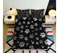 Microfibre résistant Paw Pattern Housse de Matelas, 3D Printed, Cadeau Chambre d'amis, dou au Toucher, Protection, Entretien Facile, Bed Cover 140x200x25cm