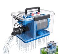Microfiltre à Tambour Rotatif Automatique et Système de Filtre à Bassin | Filtre de Lavage à Contre-Courant 5000L/H avec Écran en Acier Inoxydable 200 Mailles, 75um for Bassins Koï