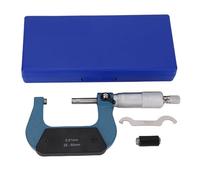 Micromètre extérieur Kuuleyn, micromètre usiné, avec pointe en carbure, métrique, plage de mesure 25,50 mm, précision 0,01 mm, outil d'usinage, avec boîte à outils