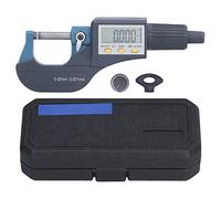 Micromètre numérique, résolution 0,00005 pouce / 0,001 mm, outil électronique de mesure d’épaisseur avec fonction ABS, plage de mesure 0 à 25 mm, affichage LCD pour l’ingénierie de