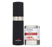 Microplane Coffret Moulin à piments avec des piments Birds Eye de la Marque Spicebar - avec des Lames en Acier Inoxydable Ultra-affûtées pour Les piments séchés - Fabriqué aux États-Unis