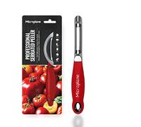 Microplane Éplucheur/Économe à Lame dentelée Ultra affutée en Acier Inoxydable s´adapte aux gauchers et aux droitiers
