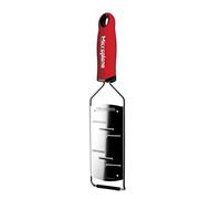 Microplane Râpe de cuisine Coupe Large pour le fromage à pâte dure, chocolat et truffe en Rouge et en acier inoxydable