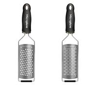 Microplane Râpe de Cuisine Lame à étoile pour Le Fromage à pâte Dure, Agrumes & Râpe de Cuisine Double Tranchant pour Le Fromage à pâte Dure, Pomme, Carotte, courgette et Chocolat en Noir