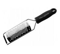 Microplane Râpe de cuisine Lame à étoile pour le fromage à pâte dure, agrumes, chocolat, gingembre et noix de muscade en noir et en acier inoxydable