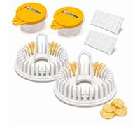 Microwave Potato Chip Maker, DIY Chip Tray and Potato Slicer Set (2PCS) | With Slicer Bowl and Microwave Rack for Homemade Potato, Sweet Potato, Apple and Vegetable Chips