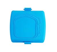 Microwave Sandwich Maker | Silicone, 16 x 16,5 x 3 cm, Blue/Red/Orange | Toaster Grill For Breakfast Snacks | Plateau de cuisson multi-fonctions pour fromage grillé