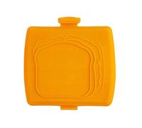 Microwave Sandwich Maker | Silicone, 16 x 16,5 x 3 cm, Blue/Red/Orange | Toaster Grill For Breakfast Snacks | Plateau de cuisson multi-fonctions pour fromage grillé
