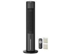 Midea 5L-3en1-Ventilateur Rafraîchisseur d'Air avec Télécommande, 3 Vitesses, 3 Modes, Oscillation à 75°, Minuterie 7H, Climatiseur Mobile Sans Évacuation, Puissant & Silencieux, Humidificateur, Noir