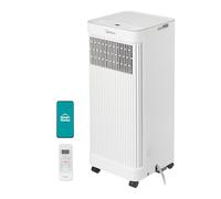 Midea Climatiseur portable ASHRAE de 8 500 BTU (5 000 BTU SACC), contrôle intelligent, refroidit jusqu'à 150 m², avec mode déshumidificateur et ventilateur, kit d'installation de fenêtre inclus