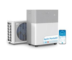 MIDEA Climatiseur PortaSplit Mobile Silencieux 4-in-1| 12000 BTU | Chauffage et Climatisation Portable Prêt à Poser 3,5kW- Clim Mobile avec rafraîchisseur, déshumidificateur, chauffage,ventilateur
