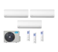 Midea Climatiseur Trial 12+12+12 DC Inverter Série Extreme Pro Green WI FI intégré avec lampe UV antibactérienne M3OF-27HFN8-QR-32
