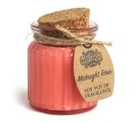 Midnight Rose - Pot de soja, Bougie Parfumée dans un Pot de Verre