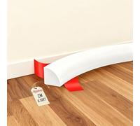 Midslinee Blanc 2M Moulures Décoratives en Silicone, Plinthe Souple Autocollante, Plan de Travail de Cuisine, Barre d'angle Flexible pour Salle de Bain, Cuisine, Salon