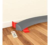 Midslinee Gris 2M Moulures Décoratives en Silicone, Plinthe Souple Autocollante, Plan de Travail de Cuisine, Barre d'angle Flexible pour Salle de Bain, Cuisine, Salon