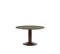 Midst Table de Salle à Manger Ø120 Chêne Huilé foncé/Rouge Foncé