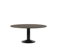 Midst Table de Salle à Manger Ø160 Chêne Huilé Foncé/ Noir