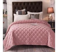 MiduoHu Couvre Lit Matelassé 2 Personnes, Couvre lit en Velours de Cristal Doux Confortable, Couverture 3pcs Parures De Lit, Dessus De Lits Et Couvre-Lits De Luxe(1,240X260 cm)